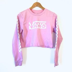 Pink VANS Cropped long sleeve tee shirt